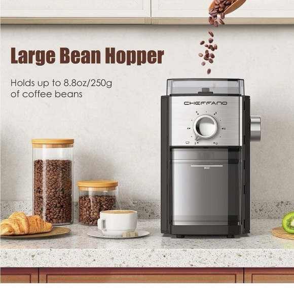 Conical Burr Coffee Grinder Cheffano 8.8 0Z - Picture 7 of 7